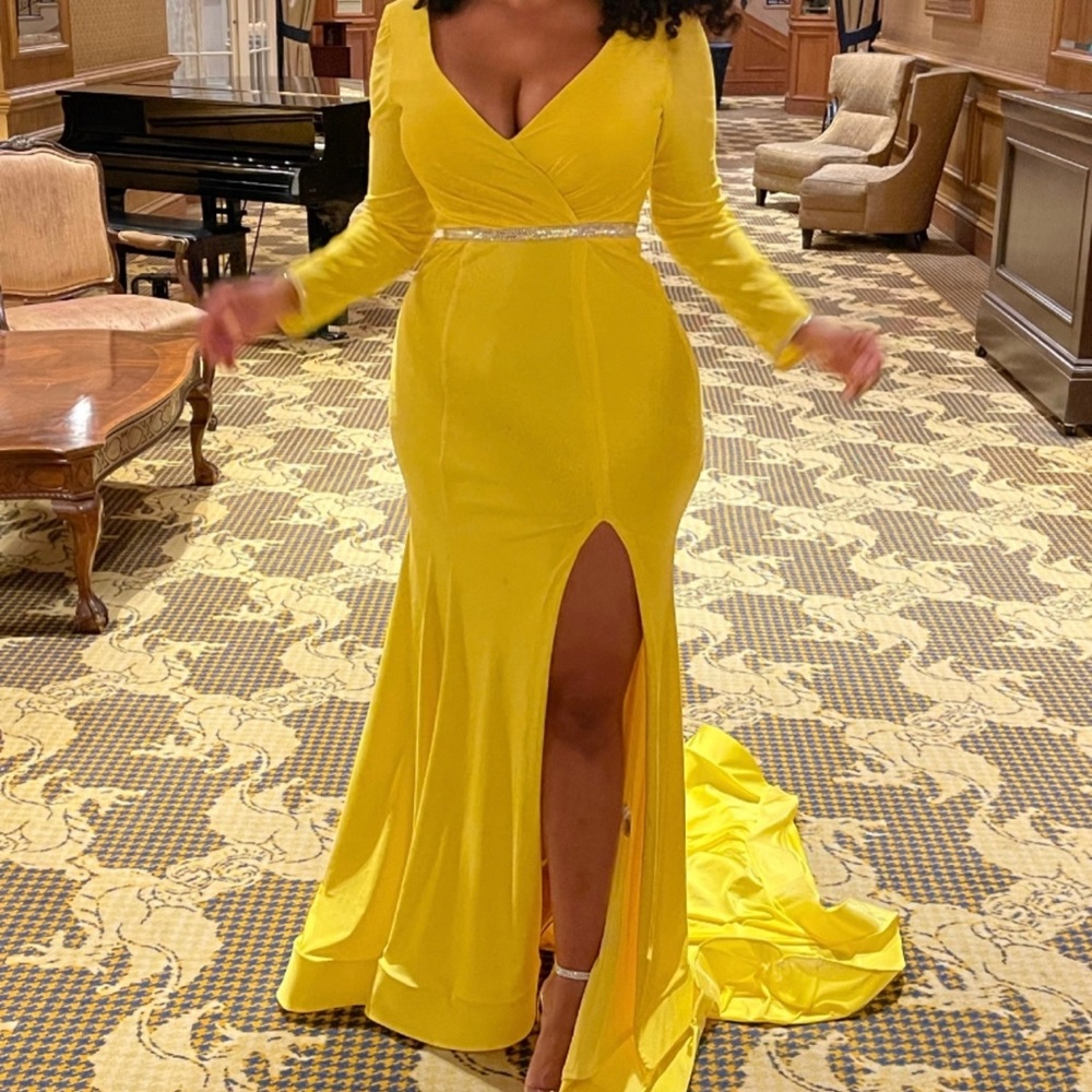 Yellow Long Evening Gown